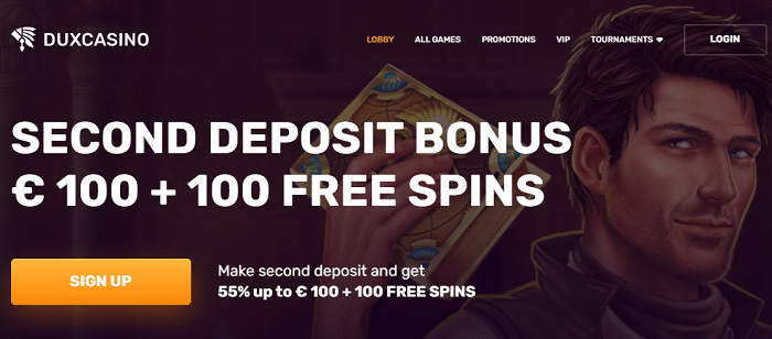 Dux 100 free spins