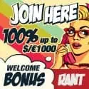 Rant Casino free spins and R$1000 welcome bonus