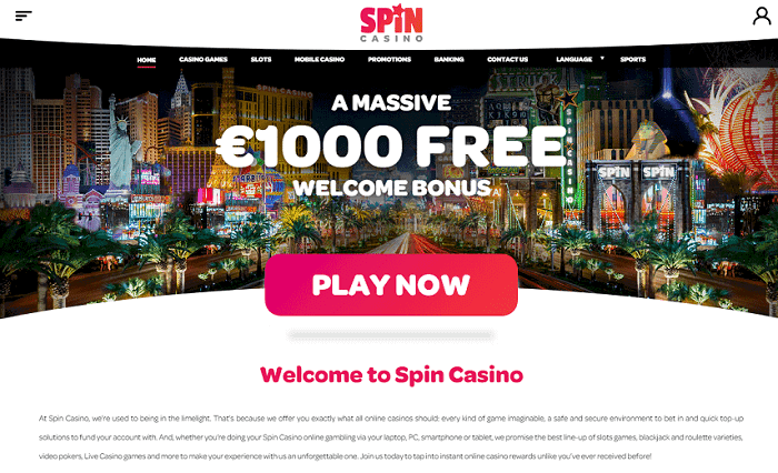 Spin R$1000 free bonus
