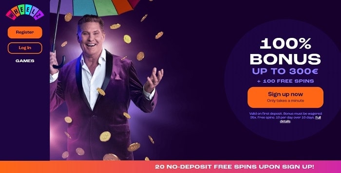100% Welcome Bonus and 100 Free Spins (On Deposit) 