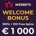 Wizebets Casino R$1000 welcome bonus + 100 free spins